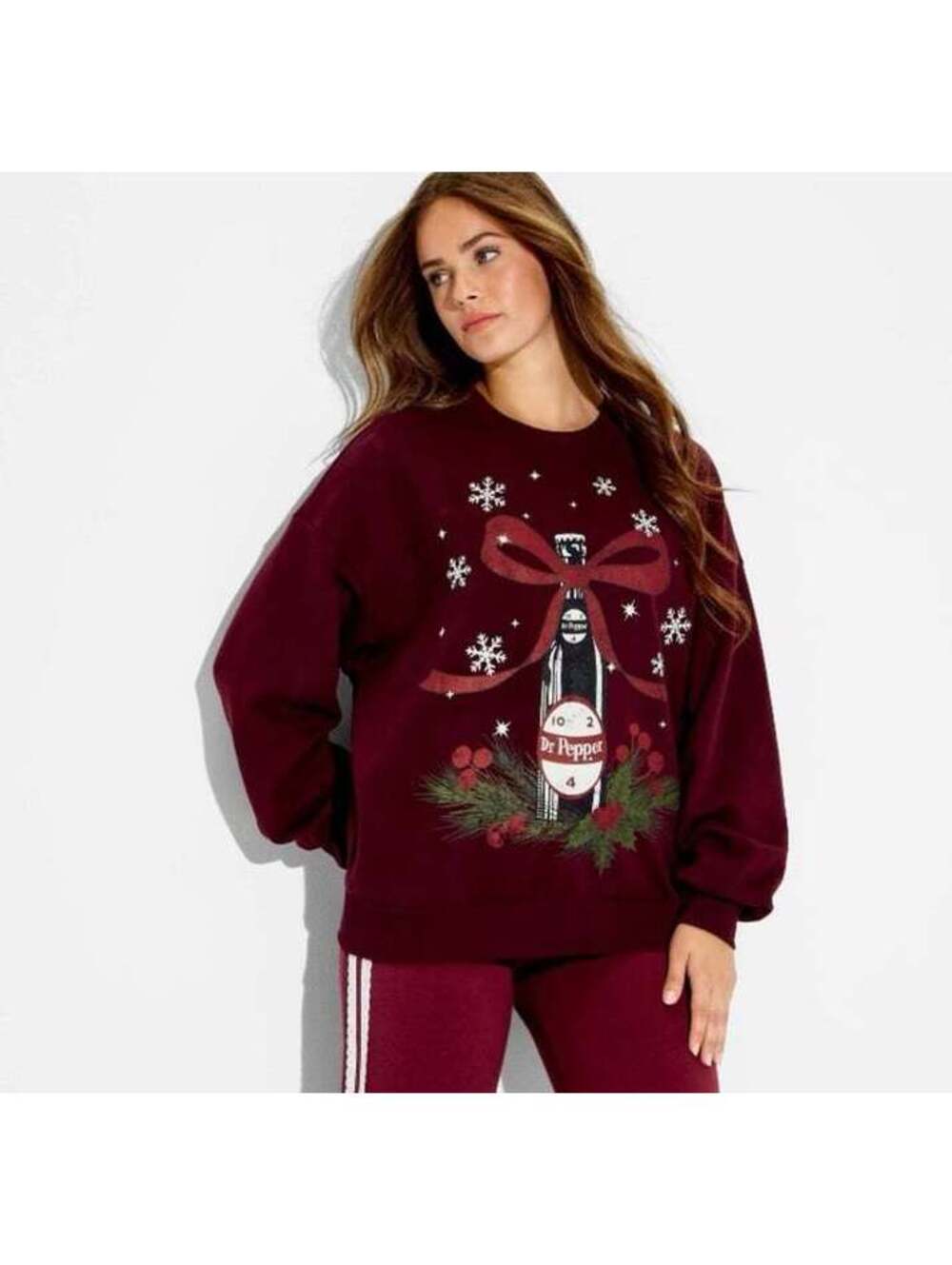 Women’s Dr Pepper bow holiday graphic sweatshirt 2x